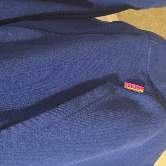 Adidas Blue Oversized Hooded Sweater - Picture 4 of 8